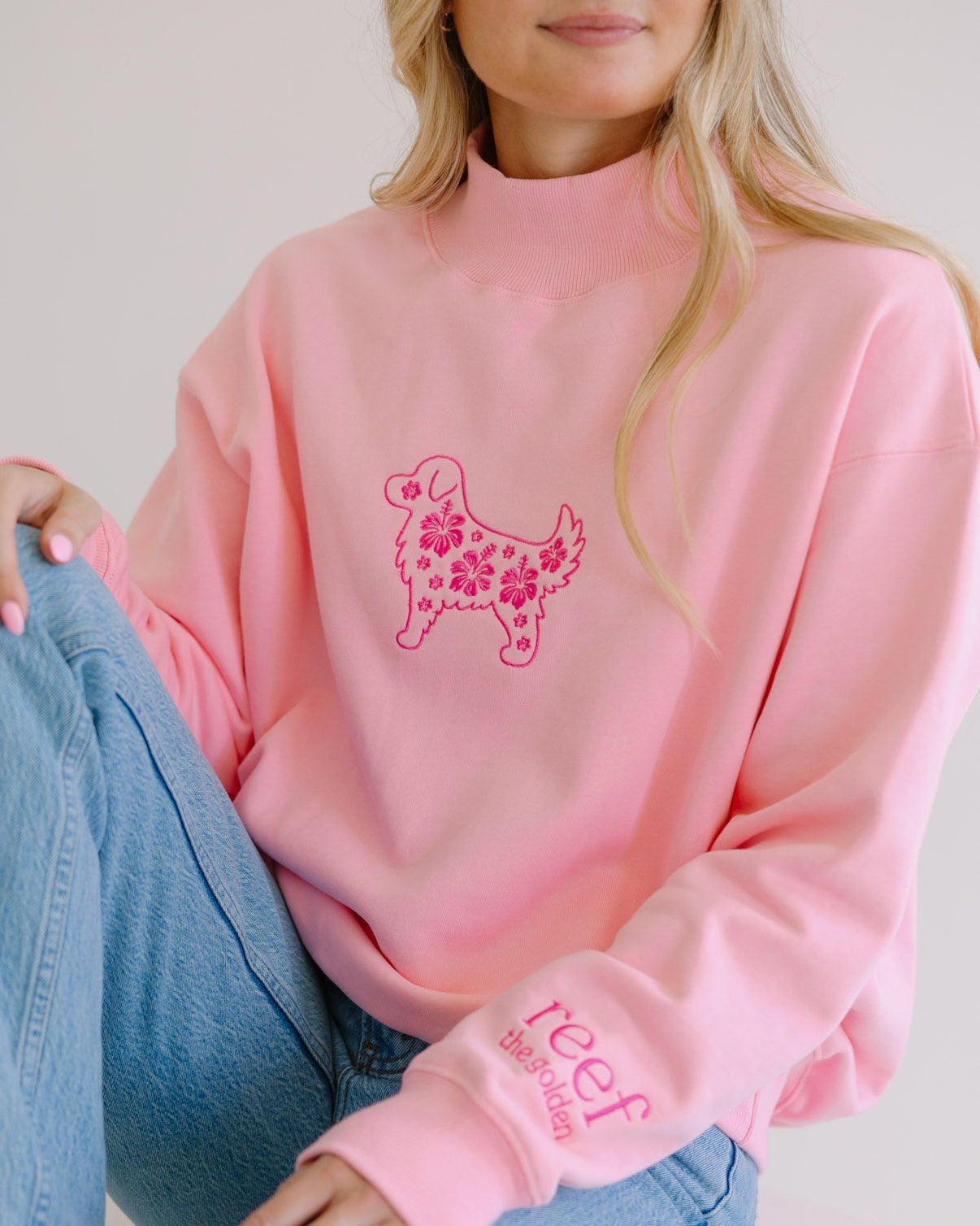 hibiscus golden mockneck